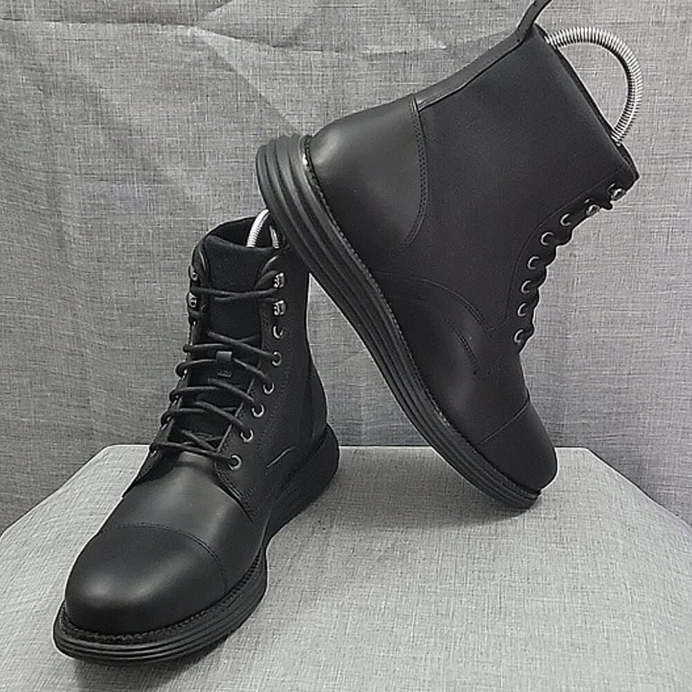Cole Haan NWOT Men's OriginalGrand Cap Toe Boot - Blk Leather C37077 SZ 10M